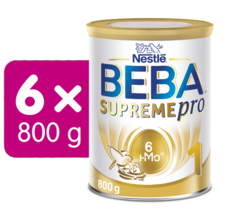 BEBA SUPREMEpro 1, 6 HMO, počáteční kojenecké mléko, 6x800 g