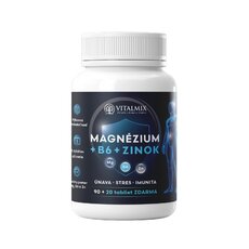 VITALMIX|MAGNÉZIUM+B6+ZINOK 90+20tbl ZDARMA - proti křečím a únavě