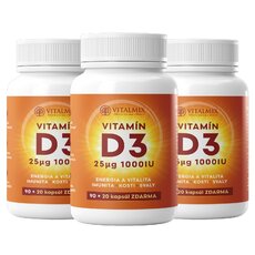 VITALMIX|VITAMIN D3 1000IU 3 X 90+20 cps ZDARMA