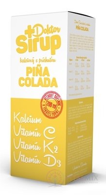 Doktor Sirup kalciový sirup s příchutí PINA COLADA 1x200 ml