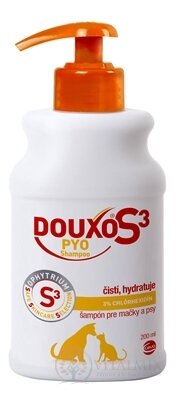 DOUXO S3 PYO Shampoo šampon pro kočky a psy 1x200 ml