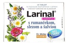 Dr. Müller LARINAL s heřmánkem, slezem a šalvějí tbl bez cukru, se sladidlem 1x16 ks