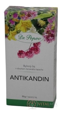 DR. POPOV ANTIKANDIN bylinný čaj s obsahem červeného lapacha 1x50 g