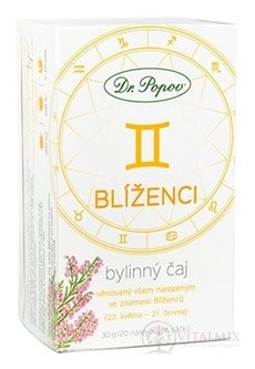 Dr. Popov Bylinný čaj BLÍŽENCI nálevové sáčky 20x1,5 g (30 g)