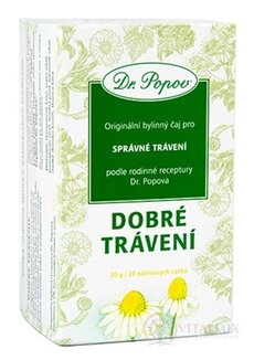 Dr. Popov Bylinný čaj DOBRÉ TRÁVENÍ nálevové sáčky 20x1,5 g (30 g)