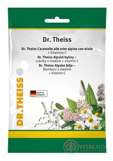 Dr.Theiss Alpské byliny - bonbóny s medem a vitamín C, 1x75 g