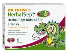 Dr.Theiss HerbalSept Kids KAŠEL Lízátka 1x6 ks