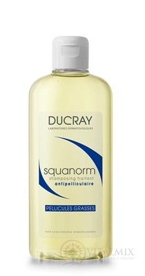 DUCRAY SQUANORM - pelliculés Grasses Šampon proti mastným lupům 1x200 ml