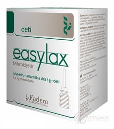 easylax Mikroklystýr pro děti glycerin, heřmánek a sléz, 6x3 g