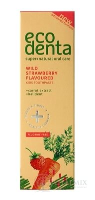 EcoDenta KIDS WILD STRAWBERY flavoured dětská zubní pasta s příchutí lesní jahoda 1x75 ml