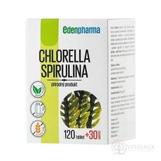 EDENPharma CHLORELLA + SPIRULINA tbl 120 + 30 zdarma (150 ks)