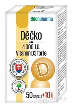 EDENPharma Déčko 4000 IU cps (50 + 10 zdarma) 1x60 ks