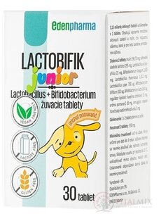 EDENPharma LACTOBIFIK junior žvýkací tablety, příchuť pomeranč 1x30 ks
