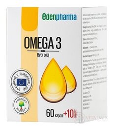EDENPharma OMEGA 3 cps 60 +10 zdarma (70 ks)