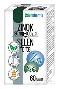 EDENPharma ZINEK 25 mg + SELEN 100 µg forte tbl 1x60 ks