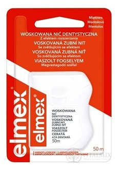 ELMEX dentální nit voskování s mentolovou příchutí 50m 1x1 ks