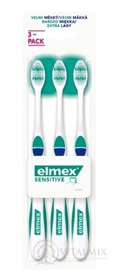 ELMEX SENSITIVE zubní kartáček 3-PACK Extra Soft (velmi měkká) 1x3 ks