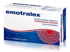 Emotralex rektální čípky k léčbě hemoroidů 1x10 ks