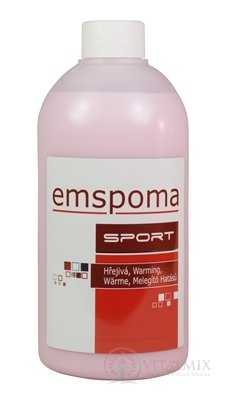 EMSPOMA Hřejivá - růžová &quot;O&quot; masážní emulze 1x500 ml