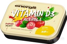 Energit VITAMIN D3 + ACEROLA vitamínové tablety s příchutí brusinka 1x42 ks