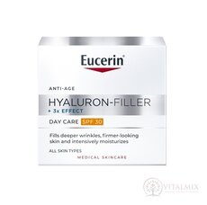 Eucerin HYALURON-FILLER+3xEFFECT Denní krém SPF30 všechny typy pleti, anti-age, dóza 1x50 ml