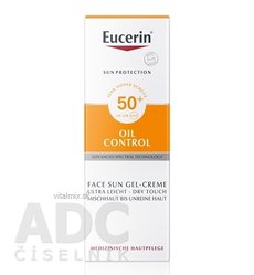 Eucerin SUN OIL CONTROL SPF 50+ ochranný krémový gel na opalování na obličej 1x50 ml
