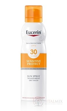 Eucerin SUN SENSITIVE PROTECT SPF 30 sprej transparentní na opalování DRY TOUCH 1x200 ml