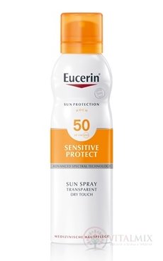 Eucerin SUN SENSITIVE PROTECT SPF 50 sprej transparentní na opalování DRY TOUCH 1x200 ml