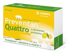 Farmax Preventan Quattro s citrónovou příchutí tbl 1x24 ks