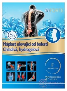 FORTE Náplast ulevující od bolesti chladivá, hydrogelová, 7 x10 cm, 1x2 ks