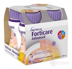 Forticare Advanced s příchutí chladivého manga/broskve 4x125 ml (500 ml)