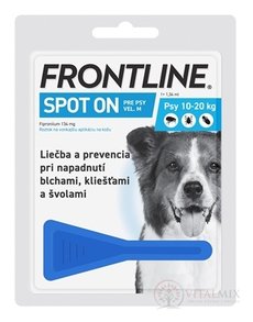 FRONTLINE Spot-on pro psy M sol (na kůži, pipeta, psy 10-20 kg) 1x1,34 ml