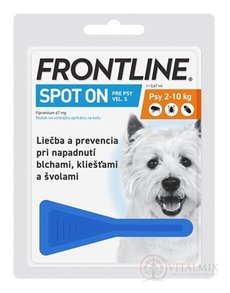 FRONTLINE Spot-on pro psy S sol (na kůži, pipeta, psy 2-10 kg) 1x0,67 ml