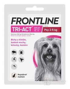 FRONTLINE TRI-ACT Spot-On pro psy XS sol (na kůži, psy 2-5 kg) 1x0,5 ml