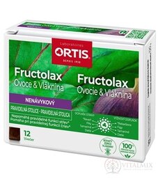 Fructolax Ovoce a vláknina KOSTKY 1x12 ks