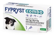 FYPRYST combo 134 mg/120,6 mg PSY 10-20 KG roztok pro kapání na kůži pro středně velké psy (pipeta) 1x1,34 ml