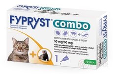 FYPRYST combo 50 mg/60 mg KOČKY A FRETKY roztok pro kapání na kůži pro kočky a fretky (pipeta) 1x0,5 ml