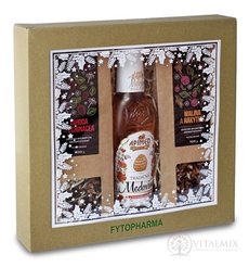 FYTO Dárková kazeta 2 sypané ovocně-bylinné čaje (100 g) + medovina (384,5 g), 1x1 set