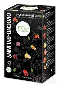 FYTO ovocně-BYLINNÝ MIX 6 druhů po 5 sáčků, 30x2 g (60 g)