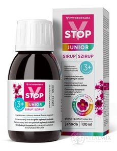 fytofontana V-STOP JUNIOR sirup s příchutí jahody (od 3 let) 1x100 ml