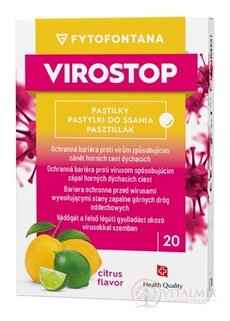 fytofontana VIROSTOP pastilky na cucání, příchuť citrusová (inov.2024, zdravotnická pomůcka) 1x20 ks