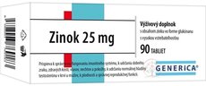 GENERICA Zinek 25 mg tbl 1x90 ks