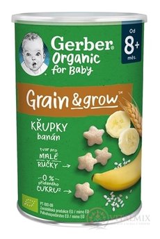 Gerber Organic CHRUMKY Rýžovo-pšeničné s banánem (od ukonč. 8. měsíce) 1x35 g