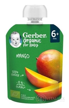 Gerber Organic Kapsička Mango bio ovocná svačinka (od ukonč. 6. měsíce) 1x90 g