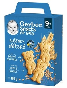 Gerber Snacks for Baby Dětské SUŠENKY (od ukonč. 9. měsíce) 1x180 g