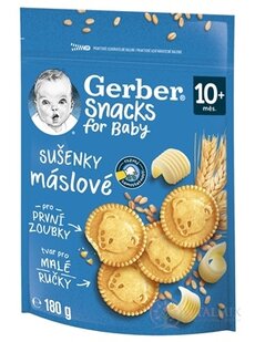 Gerber Snacks for Baby Máslové SUŠENKY (od ukonč. 10. měsíce) 1x180 g