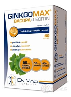 GINKGOMAX + Bacopa + LECITIN - DA VINCI cps 1x60 ks