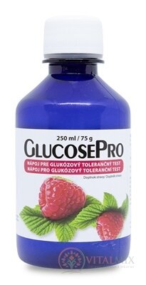 GlucosePro 75 g-FH nápoj pro glukózový toleranční test, malina 1x250 ml
