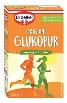GLUKOPUR ORIGINÁL (hroznový cukr) - Dr.Oetker prášek, přírodní sladidlo 1x250 g