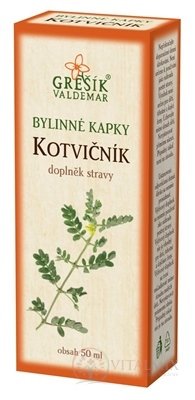 GREŠÍK BYLINNÉ KAPKY kotvičník 1x50 ml